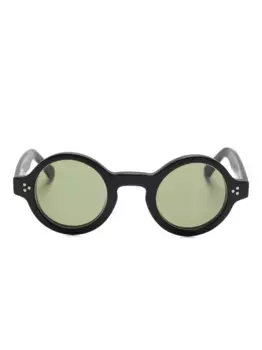 Солнцезащитные очки в круглой оправе Lesca, черный