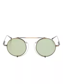 Солнцезащитные очки в круглой оправе Matsuda, коричневый