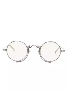 Солнцезащитные очки в круглой оправе Matsuda, серебяный