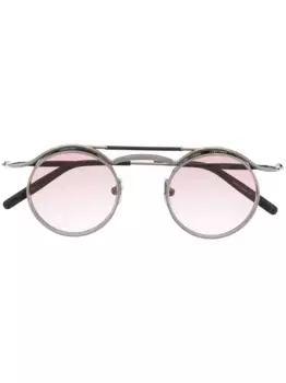 Солнцезащитные очки в круглой оправе Matsuda, серебяный