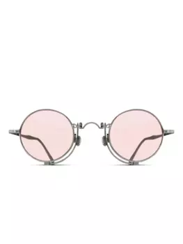 Солнцезащитные очки в круглой оправе Matsuda, серебряный