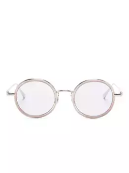 Солнцезащитные очки в круглой оправе Megane and Me, серебяный