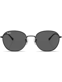 Солнцезащитные очки в круглой оправе металлические Ray-Ban, черные