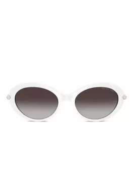 Солнцезащитные очки в круглой оправе Michael Kors, белый