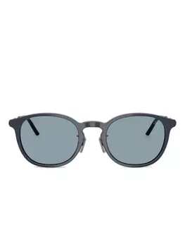 Солнцезащитные очки в круглой оправе Moncler Eyewear, синий