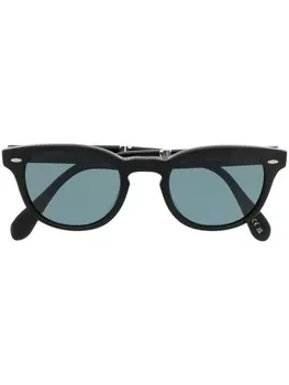 Солнцезащитные очки в круглой оправе Oliver Peoples, черный