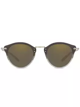 Солнцезащитные очки в круглой оправе Oliver Peoples, серый