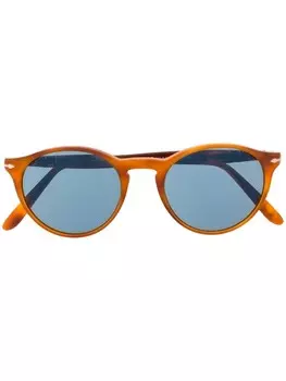 Солнцезащитные очки в круглой оправе Persol, коричневый