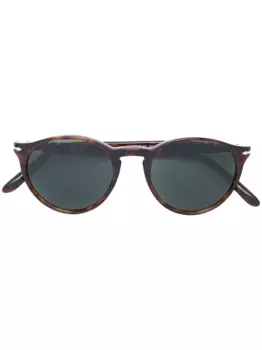 Солнцезащитные очки в круглой оправе Persol, коричневый