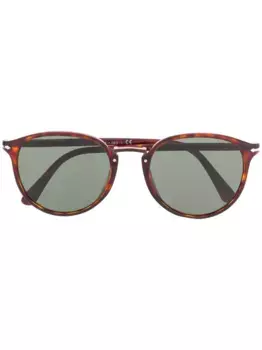 Солнцезащитные очки в круглой оправе Persol, коричневый