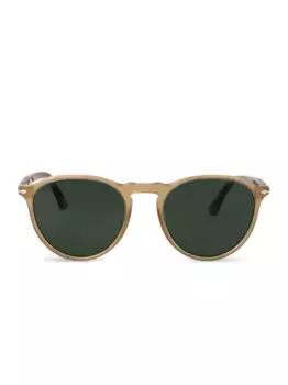 Солнцезащитные очки в круглой оправе Persol, коричневый