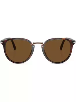 Солнцезащитные очки в круглой оправе Persol, коричневый