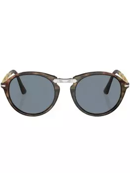 Солнцезащитные очки в круглой оправе Persol, зеленый