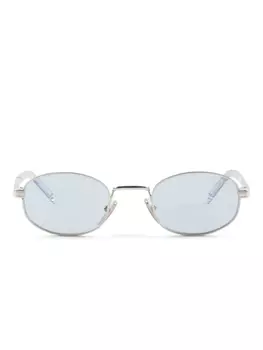 Солнцезащитные очки в круглой оправе Prada Eyewear, серый