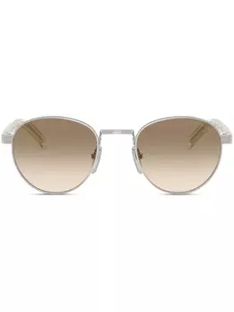 Солнцезащитные очки в круглой оправе Prada Eyewear, серебряный