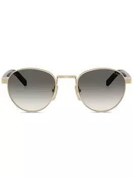 Солнцезащитные очки в круглой оправе Prada Eyewear, золотой