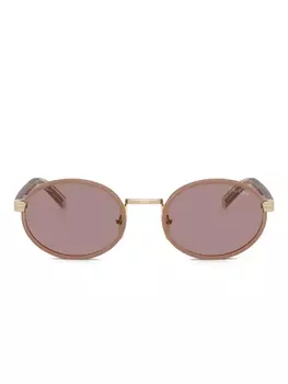 Солнцезащитные очки в круглой оправе Prada Eyewear, розовый