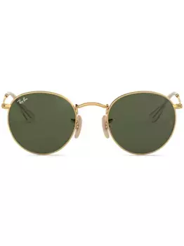 Солнцезащитные очки в круглой оправе Ray-Ban, золотой