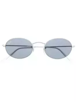 Солнцезащитные очки в круглой оправе Ray-Ban, серебяный