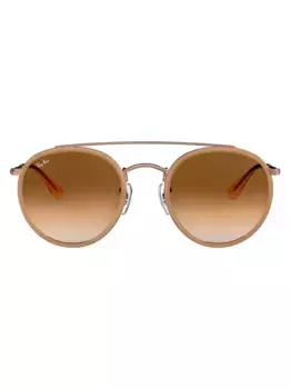 Солнцезащитные очки в круглой оправе Ray-Ban, золотой