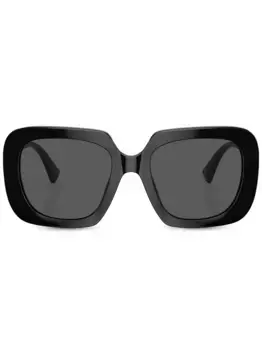 Солнцезащитные очки в круглой оправе с декором Medusa Versace Eyewear, черный