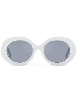 Солнцезащитные очки в круглой оправе с логотипом Dolce & Gabbana Eyewear, белый