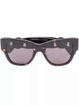 Солнцезащитные очки в круглой оправе с логотипом Versace Eyewear, коричневый