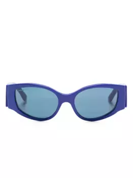Солнцезащитные очки в круглой оправе с логотипом Balenciaga Eyewear, синий