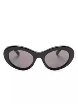 Солнцезащитные очки в круглой оправе с логотипом Balenciaga Eyewear, черный