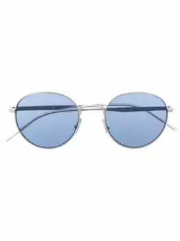 Солнцезащитные очки в круглой оправе с логотипом Ray-Ban, серебяный