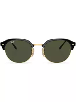 Солнцезащитные очки в круглой оправе с логотипом Ray-Ban, черный