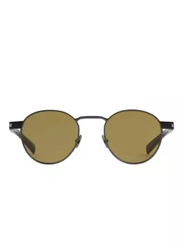 Солнцезащитные очки в круглой оправе Saint Laurent Eyewear, коричневый