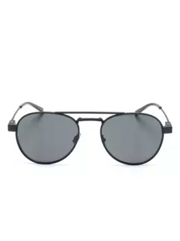 Солнцезащитные очки в круглой оправе Saint Laurent Eyewear, черный