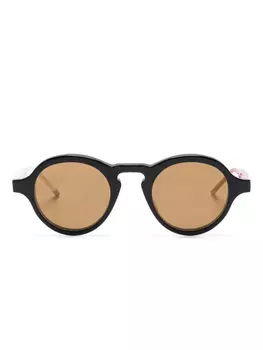 Солнцезащитные очки в круглой оправе Thom Browne Eyewear, черный