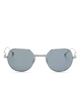 Солнцезащитные очки в круглой оправе Thom Browne Eyewear, серебряный