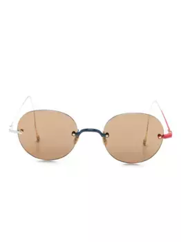Солнцезащитные очки в круглой оправе Thom Browne Eyewear, золотой