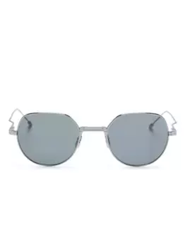 Солнцезащитные очки в круглой оправе Thom Browne Eyewear, серебяный