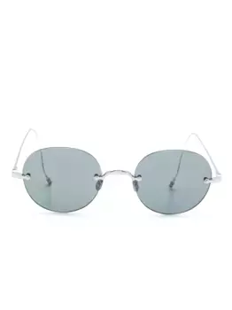 Солнцезащитные очки в круглой оправе THOM BROWNE, серебяный