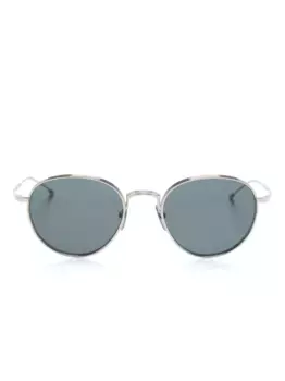 Солнцезащитные очки в круглой оправе Thom Browne Eyewear, серебяный