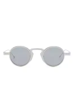 Солнцезащитные очки в круглой оправе Thom Browne Eyewear, серебяный