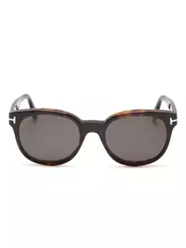 Солнцезащитные очки в круглой оправе TOM FORD, коричневый