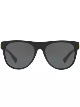 Солнцезащитные очки в круглой оправе Versace Eyewear, черный