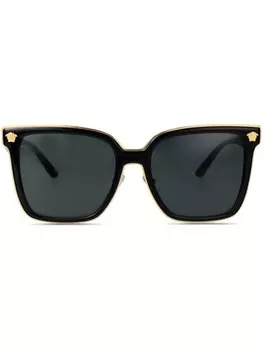 Солнцезащитные очки в квадратной оправе 0VE2278D Versace Eyewear, черный