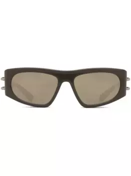 Солнцезащитные очки в квадратной оправе Alexander McQueen Eyewear, коричневый