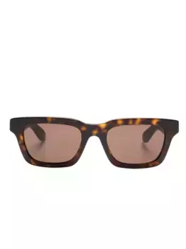 Солнцезащитные очки в квадратной оправе Alexander McQueen Eyewear, коричневый