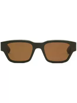 Солнцезащитные очки в квадратной оправе AMI Paris, зеленый