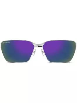 Солнцезащитные очки в квадратной оправе Balenciaga Eyewear, серебряный
