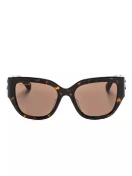 Солнцезащитные очки в квадратной оправе Balenciaga Eyewear, коричневый