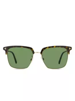 Солнцезащитные очки в квадратной оправе Bally, коричневый