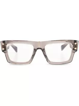 Солнцезащитные очки в квадратной оправе Balmain Eyewear, коричневый